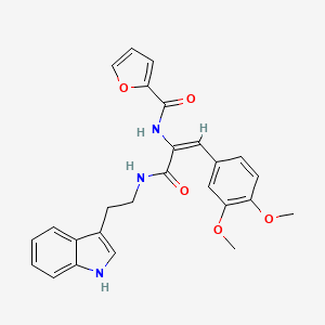 molecular formula C26H25N3O5 B5454793 (2E)-3-(3,4-Dimethoxyphenyl)-2-[(furan-2-YL)formamido]-N-[2-(1H-indol-3-YL)ethyl]prop-2-enamide 