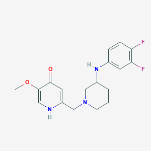 2-({3-[(3,4-difluorophenyl)amino]-1-piperidinyl}methyl)-5-methoxy-4-pyridinol