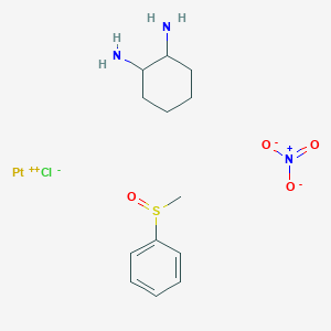 molecular formula C13H22ClN3O4PtS B054548 (Pt(DACH)(MePhSO)Cl) CAS No. 124578-26-3