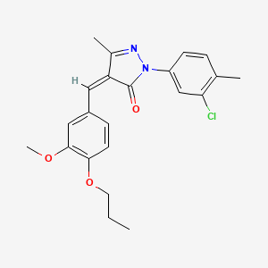 2-(3-chloro-4-methylphenyl)-4-(3-methoxy-4-propoxybenzylidene)-5-methyl-2,4-dihydro-3H-pyrazol-3-one