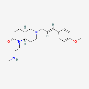 molecular formula C21H31N3O2 B5454821 rel-(4aS,8aR)-6-[(2E)-3-(4-methoxyphenyl)-2-propen-1-yl]-1-[2-(methylamino)ethyl]octahydro-1,6-naphthyridin-2(1H)-one dihydrochloride 