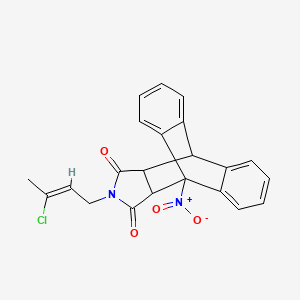 molecular formula C22H17ClN2O4 B5454849 17-[(Z)-3-chlorobut-2-enyl]-1-nitro-17-azapentacyclo[6.6.5.02,7.09,14.015,19]nonadeca-2,4,6,9,11,13-hexaene-16,18-dione 