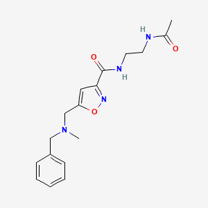 N-[2-(acetylamino)ethyl]-5-{[benzyl(methyl)amino]methyl}isoxazole-3-carboxamide