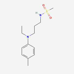 molecular formula C13H22N2O2S B5454877 N-{3-[ethyl(4-methylphenyl)amino]propyl}methanesulfonamide 