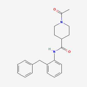 molecular formula C21H24N2O2 B5454895 1-acetyl-N-(2-benzylphenyl)piperidine-4-carboxamide 