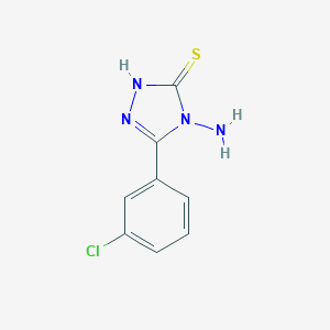 molecular formula C8H7ClN4S B054549 4-amino-5-(3-chlorophenyl)-4H-1,2,4-triazole-3-thiol CAS No. 117320-66-8