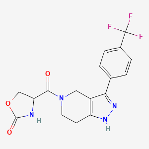 4-({3-[4-(trifluoromethyl)phenyl]-1,4,6,7-tetrahydro-5H-pyrazolo[4,3-c]pyridin-5-yl}carbonyl)-1,3-oxazolidin-2-one