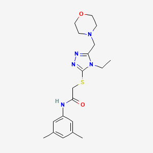 molecular formula C19H27N5O2S B5454921 N-(3,5-dimethylphenyl)-2-{[4-ethyl-5-(morpholin-4-ylmethyl)-4H-1,2,4-triazol-3-yl]thio}acetamide 