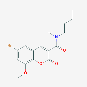 molecular formula C16H18BrNO4 B5454957 6-bromo-N-butyl-8-methoxy-N-methyl-2-oxo-2H-chromene-3-carboxamide 