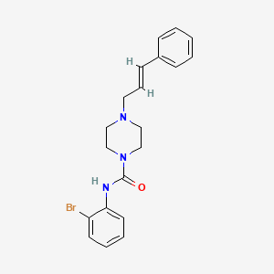 molecular formula C20H22BrN3O B5454961 N-(2-bromophenyl)-4-[(2E)-3-phenylprop-2-en-1-yl]piperazine-1-carboxamide 