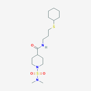 N-[3-(cyclohexylthio)propyl]-1-[(dimethylamino)sulfonyl]-4-piperidinecarboxamide