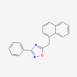 molecular formula C19H14N2O B5454972 5-(Naphthalen-1-ylmethyl)-3-phenyl-1,2,4-oxadiazole 