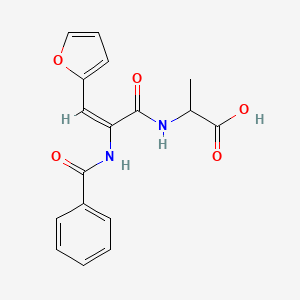 N-[2-(benzoylamino)-3-(2-furyl)acryloyl]alanine