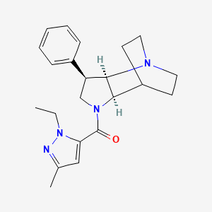 (2-ethyl-5-methylpyrazol-3-yl)-[(2R,3R,6R)-3-phenyl-1,5-diazatricyclo[5.2.2.02,6]undecan-5-yl]methanone