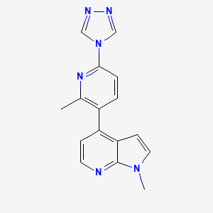 1-methyl-4-[2-methyl-6-(4H-1,2,4-triazol-4-yl)-3-pyridinyl]-1H-pyrrolo[2,3-b]pyridine