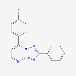 molecular formula C17H11FN4 B5455051 7-(4-fluorophenyl)-2-phenyl[1,2,4]triazolo[1,5-a]pyrimidine 