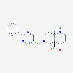 (4aS*,8aR*)-6-{[2-(2-pyridinyl)-5-pyrimidinyl]methyl}octahydro-1,6-naphthyridine-4a(2H)-carboxylic acid