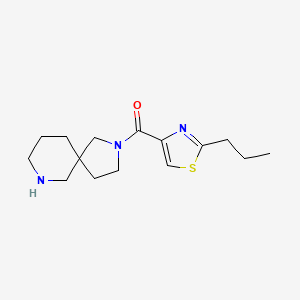 molecular formula C15H23N3OS B5455081 2-[(2-propyl-1,3-thiazol-4-yl)carbonyl]-2,7-diazaspiro[4.5]decane hydrochloride 