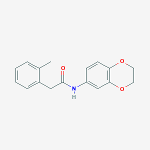 molecular formula C17H17NO3 B5455094 N-(2,3-dihydro-1,4-benzodioxin-6-yl)-2-(2-methylphenyl)acetamide 