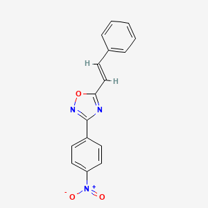 3-(4-nitrophenyl)-5-[(E)-2-phenylethenyl]-1,2,4-oxadiazole