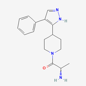 (2S)-1-oxo-1-[4-(4-phenyl-1H-pyrazol-5-yl)piperidin-1-yl]propan-2-amine