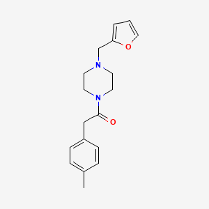 molecular formula C18H22N2O2 B5455190 1-[4-(Furan-2-ylmethyl)piperazin-1-yl]-2-(4-methylphenyl)ethanone 