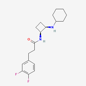 molecular formula C19H26F2N2O B5455206 N-[(1S,2R)-2-(cyclohexylamino)cyclobutyl]-3-(3,4-difluorophenyl)propanamide 