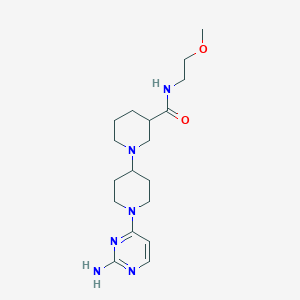 molecular formula C18H30N6O2 B5455244 1'-(2-aminopyrimidin-4-yl)-N-(2-methoxyethyl)-1,4'-bipiperidine-3-carboxamide 