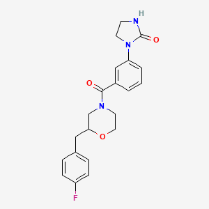 1-(3-{[2-(4-fluorobenzyl)-4-morpholinyl]carbonyl}phenyl)-2-imidazolidinone