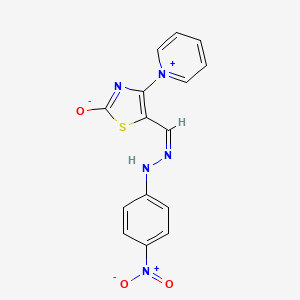 5-[2-(4-nitrophenyl)carbonohydrazonoyl]-4-(1-pyridiniumyl)-1,3-thiazol-2-olate