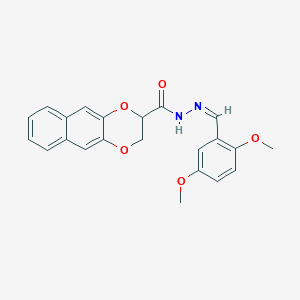 molecular formula C22H20N2O5 B5455259 N'-[(Z)-(2,5-dimethoxyphenyl)methylidene]-2,3-dihydronaphtho[2,3-b][1,4]dioxine-2-carbohydrazide 