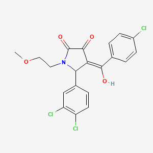 4-(4-chlorobenzoyl)-5-(3,4-dichlorophenyl)-3-hydroxy-1-(2-methoxyethyl)-2,5-dihydro-1H-pyrrol-2-one