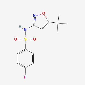 molecular formula C13H15FN2O3S B5455271 N-(5-tert-butyl-1,2-oxazol-3-yl)-4-fluorobenzenesulfonamide 