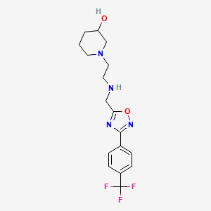 1-{2-[({3-[4-(trifluoromethyl)phenyl]-1,2,4-oxadiazol-5-yl}methyl)amino]ethyl}-3-piperidinol