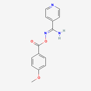 molecular formula C14H13N3O3 B5455294 (Z)-[AMINO(PYRIDIN-4-YL)METHYLIDENE]AMINO 4-METHOXYBENZOATE 