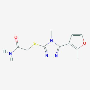 2-{[4-methyl-5-(2-methyl-3-furyl)-4H-1,2,4-triazol-3-yl]thio}acetamide