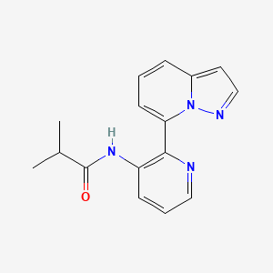 2-methyl-N-(2-pyrazolo[1,5-a]pyridin-7-ylpyridin-3-yl)propanamide