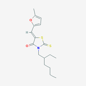 molecular formula C17H23NO2S2 B5455315 3-(2-ethylhexyl)-5-[(5-methyl-2-furyl)methylene]-2-thioxo-1,3-thiazolidin-4-one 