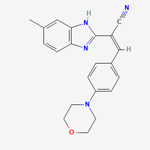 2-(5-methyl-1H-benzimidazol-2-yl)-3-[4-(4-morpholinyl)phenyl]acrylonitrile