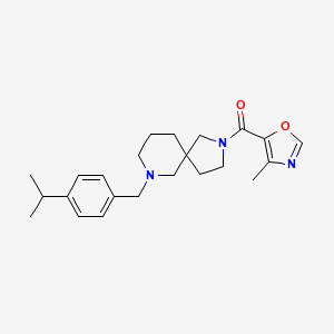 molecular formula C23H31N3O2 B5455429 (4-Methyl-1,3-oxazol-5-yl)-[9-[(4-propan-2-ylphenyl)methyl]-2,9-diazaspiro[4.5]decan-2-yl]methanone 