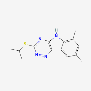 molecular formula C14H16N4S B5455439 3-(isopropylthio)-6,8-dimethyl-5H-[1,2,4]triazino[5,6-b]indole 