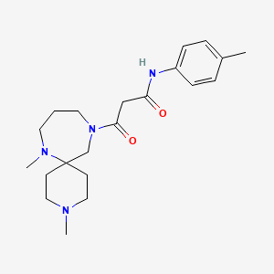 3-(3,7-dimethyl-3,7,11-triazaspiro[5.6]dodec-11-yl)-N-(4-methylphenyl)-3-oxopropanamide