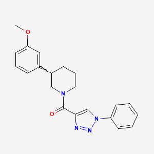 (3S)-3-(3-methoxyphenyl)-1-[(1-phenyl-1H-1,2,3-triazol-4-yl)carbonyl]piperidine