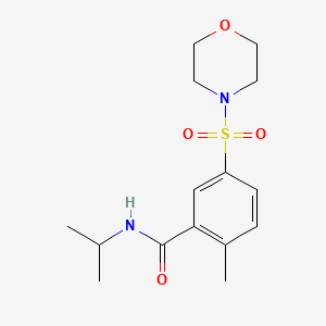 molecular formula C15H22N2O4S B5455474 2-METHYL-5-(MORPHOLINE-4-SULFONYL)-N-(PROPAN-2-YL)BENZAMIDE 