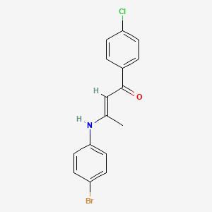 3-[(4-bromophenyl)amino]-1-(4-chlorophenyl)-2-buten-1-one