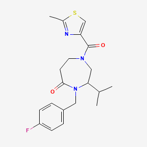 4-(4-fluorobenzyl)-3-isopropyl-1-[(2-methyl-1,3-thiazol-4-yl)carbonyl]-1,4-diazepan-5-one