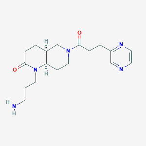 rel-(4aS,8aR)-1-(3-aminopropyl)-6-[3-(2-pyrazinyl)propanoyl]octahydro-1,6-naphthyridin-2(1H)-one hydrochloride