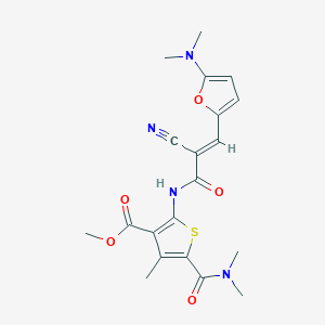 methyl 2-({2-cyano-3-[5-(dimethylamino)-2-furyl]acryloyl}amino)-5-[(dimethylamino)carbonyl]-4-methyl-3-thiophenecarboxylate