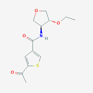 5-acetyl-N-[(3S,4R)-4-ethoxyoxolan-3-yl]thiophene-3-carboxamide