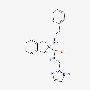 N-(1H-imidazol-2-ylmethyl)-2-[methyl(2-phenylethyl)amino]-2-indanecarboxamide